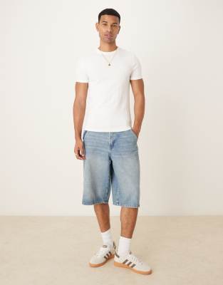Asos Design Muscle Fit Textured Rib Knit T-shirt