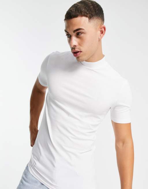 T shirt collo alto uomo sale