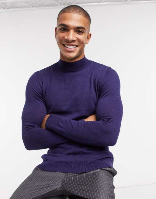 Muscle Fit Turtleneck Sweater