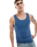 [ASOS DESIGN] ASOS DESIGN muscle fit vest in blue XS Ensign blue