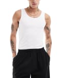 [ASOS DESIGN] ASOS DESIGN muscle fit vest in white 2XL WHITE