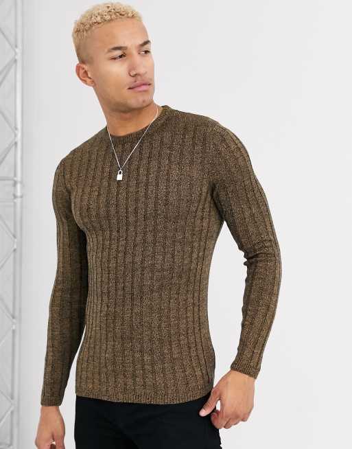 Tan ribbed clearance sweater