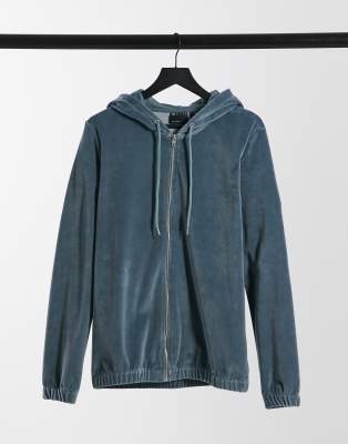 muscle fit zip hoodie