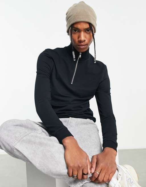 Half zip sweatshirt on sale asos