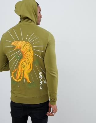 hoodie with tiger on back