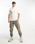 [ASOS DESIGN] ASOS DESIGN muscle lightweight knitted rib turtle neck t-shirt in white L WHITE