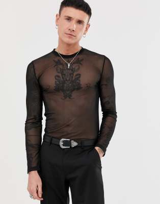 asos mesh top mens