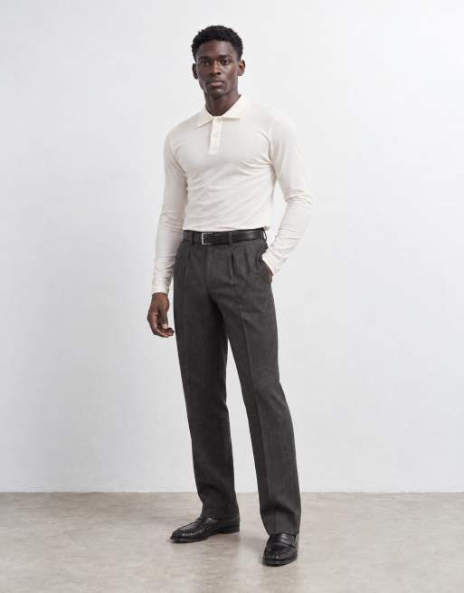ASOS DESIGN muscle long sleeve polo in cream, 6 of 9