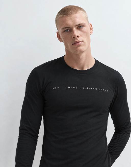 ASOS DESIGN muscle long sleeve t-shirt with city graphic in black, 7 of 10