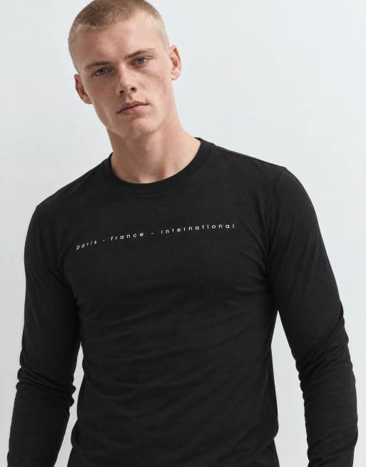ASOS DESIGN muscle long sleeve t-shirt with city graphic in black, 8 of 10