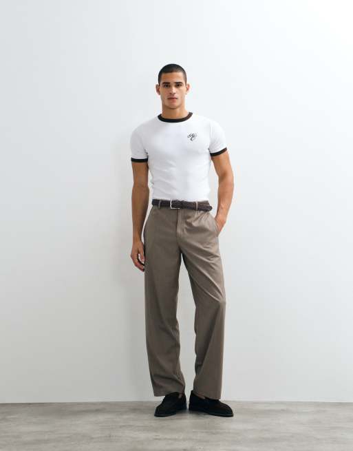 ASOS DESIGN muscle ringer T-shirt with chest graphic in white ribbed fabric, 3 of 5