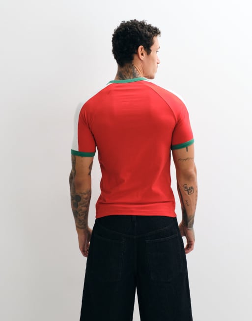 ASOS DESIGN muscle ringer t-shirt with Mexico graphic in red, 2 of 5