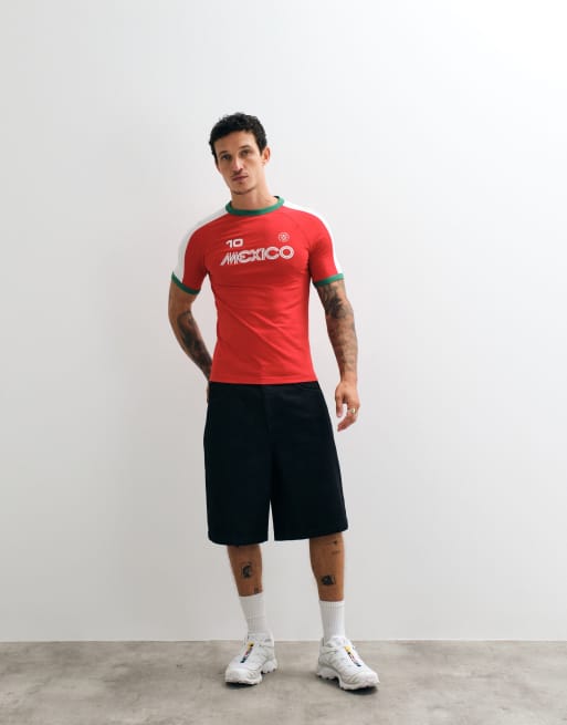 ASOS DESIGN muscle ringer t-shirt with Mexico graphic in red, 4 of 5