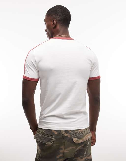 ASOS DESIGN muscle ringer T-shirt with soccer graphic in cream, 5 of 5