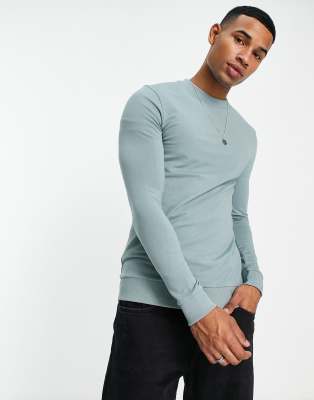 ASOS DESIGN muscle sweatshirt in grey | ASOS