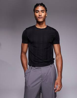 Asos Design Muscle T-shirt In Black