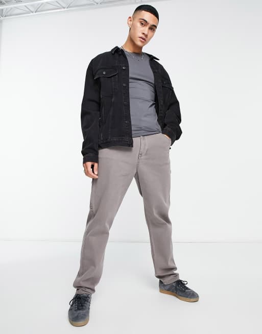 ASOS DESIGN muscle t-shirt with crew neck in washed black, 3 of 4