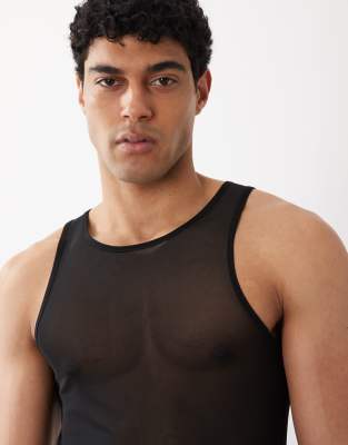 Asos Design Muscle Tank Top In Black