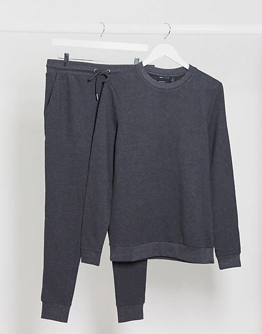 ASOS DESIGN muscle tracksuit in charcoal - GREY | ASOS