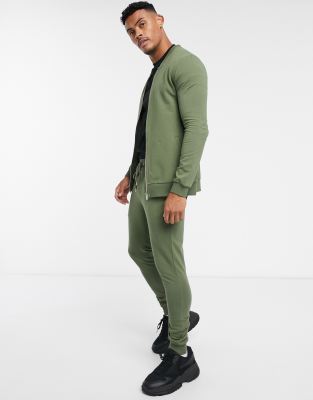 khaki green tracksuit