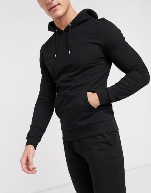 ASOS DESIGN muscle tracksuit with hoodie extreme super skinny