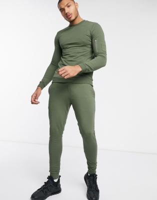 asos khaki tracksuit