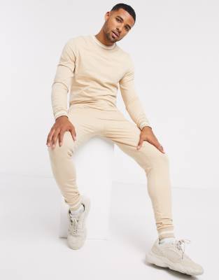 mens beige tracksuit bottoms