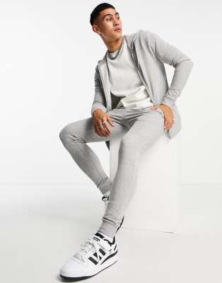 grey zip up tracksuit