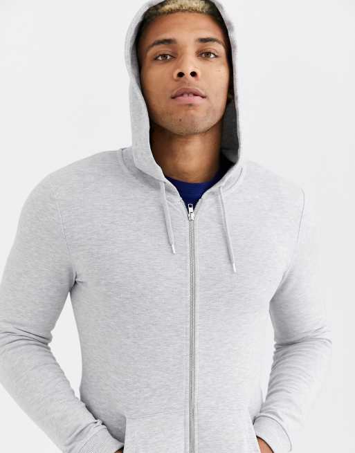 Muscle zip clearance up hoodie