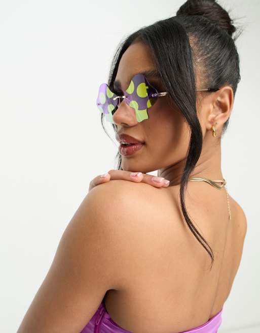 ASOS DESIGN mushroom rimless glasses , 2 of 4