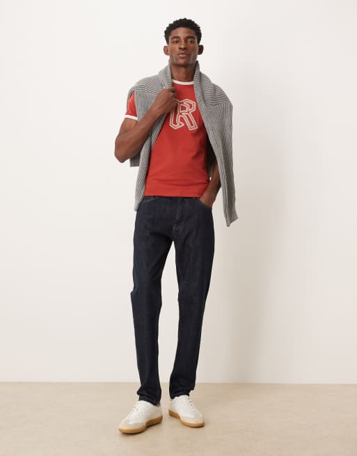 ASOS DESIGN – Muskel-T-Shirt in Burgunderrot mit Kettengrafik , 2 von 5