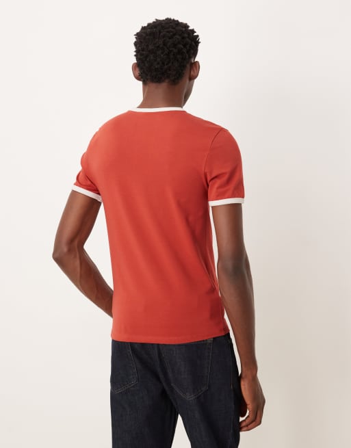 ASOS DESIGN – Muskel-T-Shirt in Burgunderrot mit Kettengrafik , 3 von 5