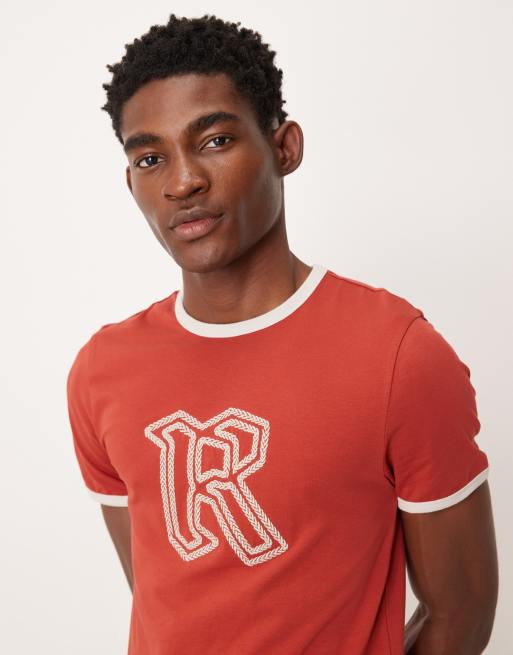 ASOS DESIGN – Muskel-T-Shirt in Burgunderrot mit Kettengrafik , 5 von 5