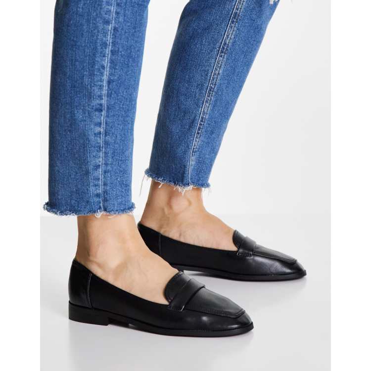 ASOS DESIGN Mussy loafer flat shoes in black | ASOS