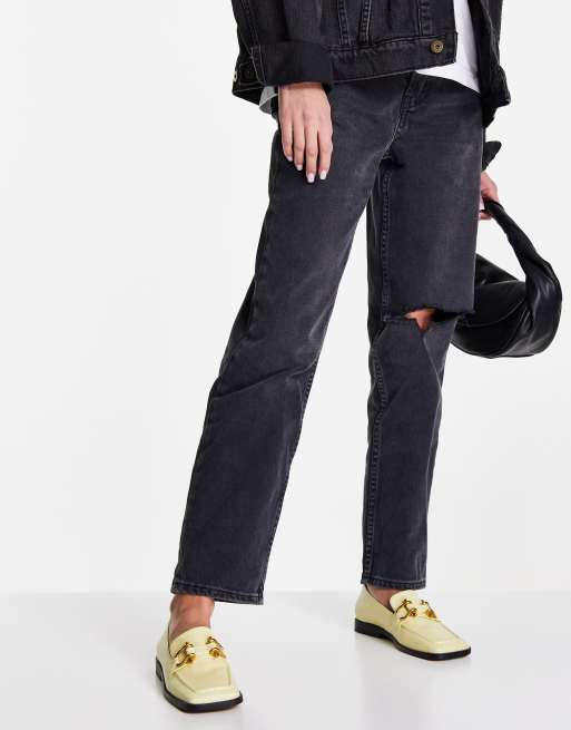 ASOS DESIGN – Mute – Cytrynowe loafersy z kwadratowymi noskami