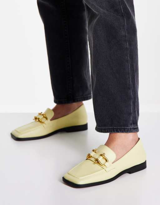 ASOS DESIGN - Mute - Loafers met extreem vierkante neus in citroengeel, 4 van 4