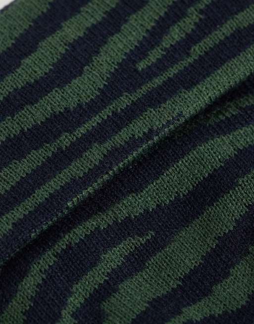 ASOS DESIGN Mütze mit Zebramuster in Grün, 2 von 3