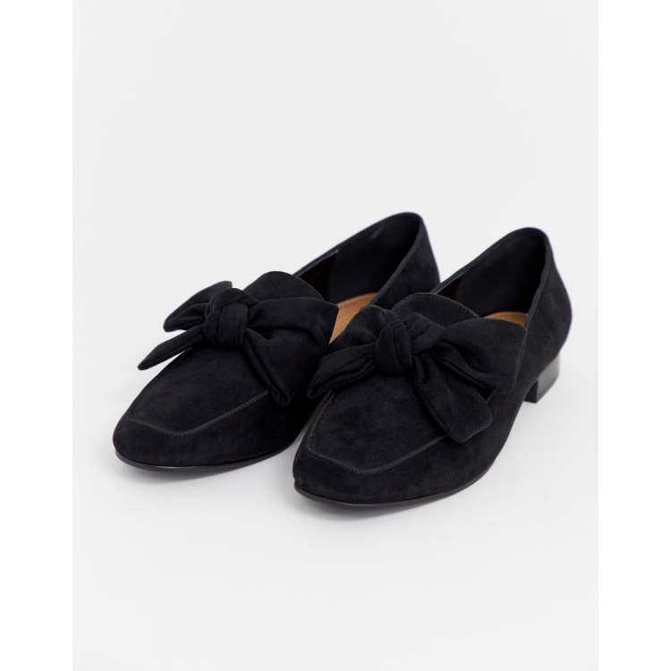 ASOS DESIGN My Girl Bow Loafers in black ASOS