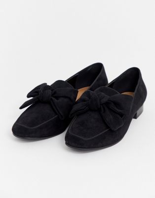 ASOS DESIGN – My Girl – Svarta loafers med rosett