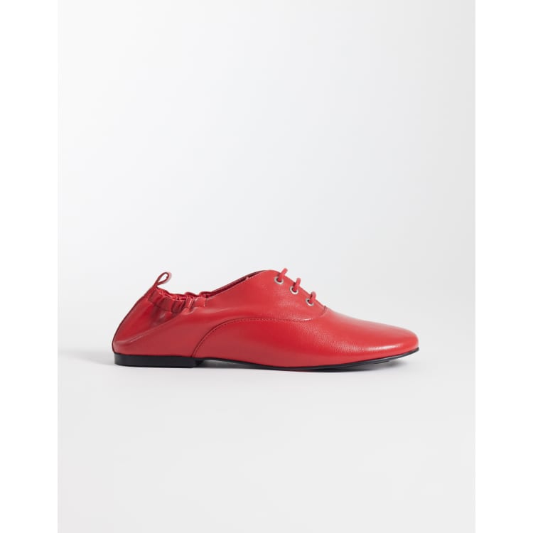 red lace dress shoes Handmade Reddish Brown Leather Oxford Dress Shoes: Whole Cut Lace-Up