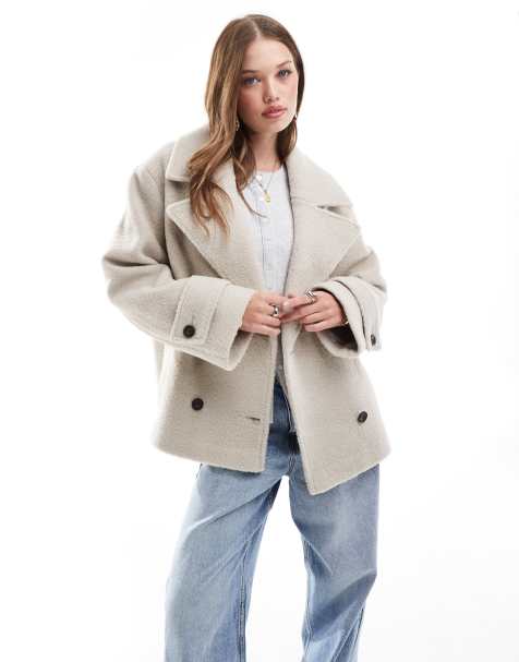 ASOS DESIGN – Mysig skepparkavaj i ullimiterad bouclé - view 1