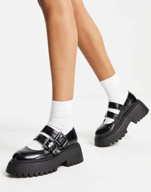 ASOS DESIGN Mystic chunky mary-janes in black | ASOS