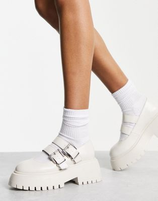 ASOS DESIGN Mystic chunky mary-janes in off white - ASOS Price Checker