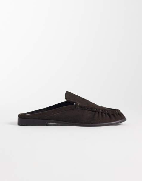 ASOS DESIGN - Mystique - Mules style mocassins en daim de qualité supérieure - Chocolat - view 1