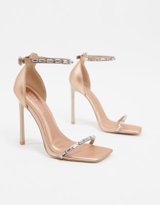 asos rose gold bridesmaid dress