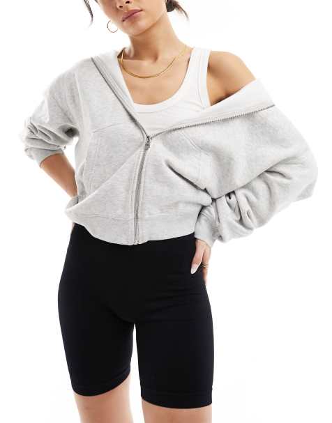 ASOS DESIGN – Nahtlose, figurformende Leggings-Shorts in geripptem Schwarz - view 1