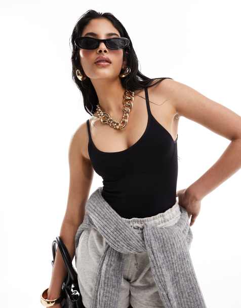 ASOS DESIGN – Nahtloser, figurformender Body in Schwarz - view 1