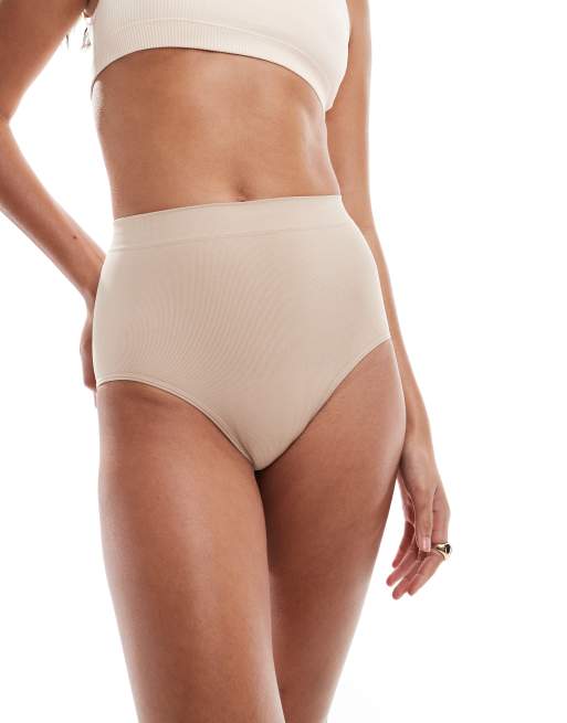 ASOS DESIGN – Nahtloser, glättender Alltags-Slip in Beige