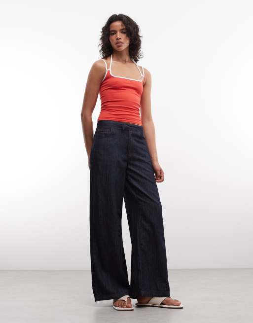 ASOS DESIGN – Nahtloses Camisole in Rot mit Riemchendetail, 4 von 4