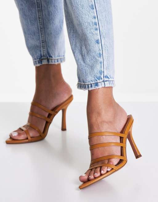 ASOS DESIGN - Napa - Sabot a punta color cammello con tacco 